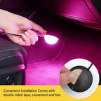 Car Interior LED Lights, Ambient Lighting Car Interior, Automotive Ambient Neon Light Kit with USB Port, Auto Accessories 4 in 1 Automotive Decoration Lighting for RV, Truck, Sedan (Pink) - Image 5
