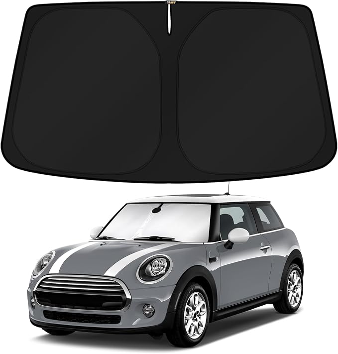 KUST Windshield Sun Shade for 2014-2025 BMW Mini Cooper F55 Accessories Custom Fit Sunshade Sun Visor Protector Foldable Blocks UV Rays Keep Your Car Cooler by KUST