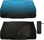 Blue Black Car Sun Shade Windshield Car Umbrella Foldable Uv Ray Reflector Front Window Sun Shade Visor Shield Cover by Wudan