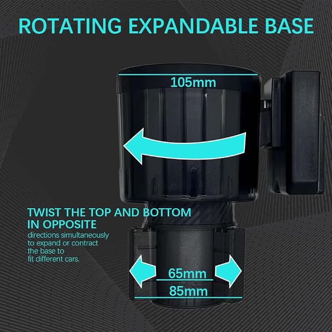 Adjustable Large Cup Holder Adapter, Universal Storage Expander Big Cup Holder Change Organizer for Most Vehicles - Image 5