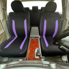 Bittwee Car Seat Covers Full Set, Breathable Automotive Front Seat Headrest Covers, Waterproof Comfortable Vehicle Seat Headrest Protection Accessories, Universal Fit (Purple) - Image 5