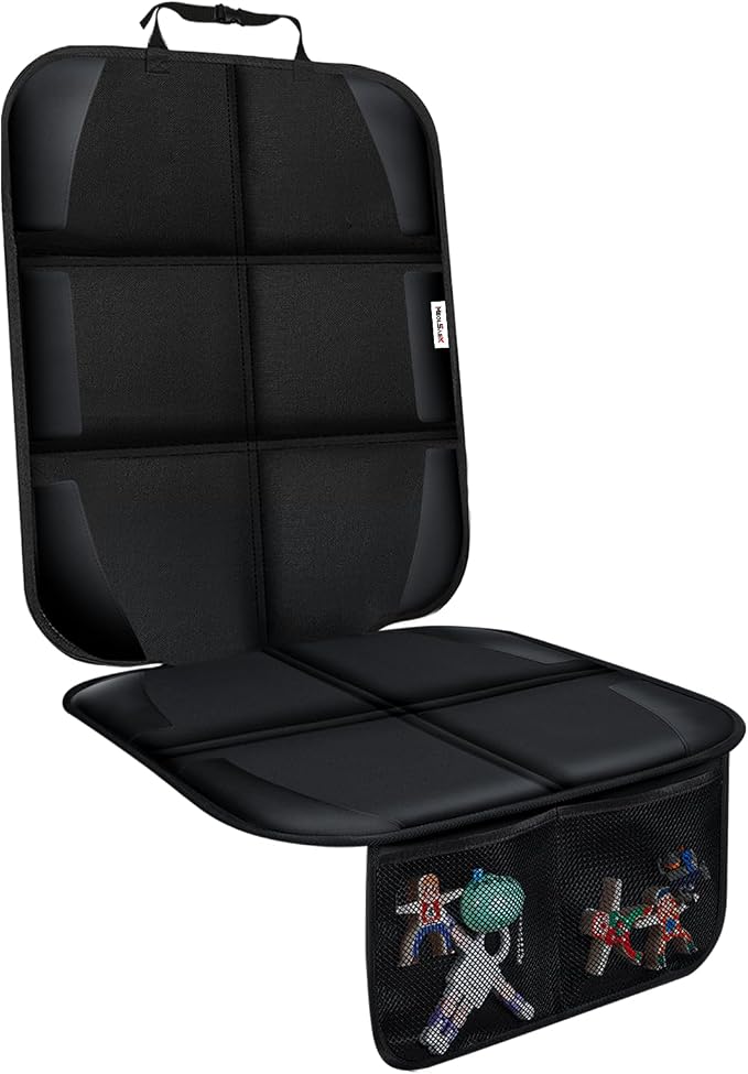 Meolsaek Car Seat Protector for Child Car Seat，Non-Slip Backing No Imprints | Durable Car Seat Mat 600D Fabric, Waterproof Car Seat Cover with Thick Pad by Meolsaek