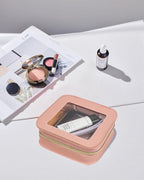 Small Clear Makup Bag, Clear Cosmetic Bags with Zipper Waterproof Small Travel Cosmetic Case Cute Make Up Pouch Mini Car Essentials for Women Travel Car Organizer (Mini Pink) - Image 6