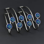 4 Pack Bling Bling Car Hooks, Universal Car Headrest Hooks, Strong Stainless Steel Car Seat Headrest Hanger Hooks for Purses & Grocery Bags (Blue) - Image 2