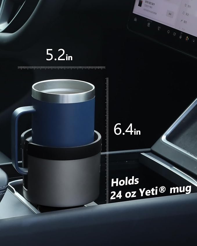 SEVEN SPARTA 2 Pack Car Cup Holder Expander Organizer Adjustable Base, Compatible with Yeti 20/26/30 oz, Hydro Flasks 32/40oz, Nalgenes 30/32/38/48 oz, Other Bottles in 3.4"-3.8" (Silver) | Compatible with Yeti, Hydro Flask & Owala 32-40oz, Upgraded Ad... - Image 3