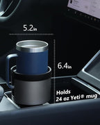 SEVEN SPARTA 2 Pack Car Cup Holder Expander Organizer Adjustable Base, Compatible with Yeti 20/26/30 oz, Hydro Flasks 32/40oz, Nalgenes 30/32/38/48 oz, Other Bottles in 3.4"-3.8" (Silver) | Compatible with Yeti, Hydro Flask & Owala 32-40oz, Upgraded Ad... - Image 3