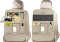 XDV Car Seat Organizers,Multi-functional Back Seat Protectors, Storage Pouches, and Tray Holders (for Cars, Kids, Seat Back and Rear Seats) (Plain Beige, 2 Pcs) by Unknown
