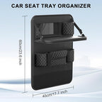 Universal Car Backseat Organizer with Tablet Holder & Foldable Tray - Heavy-Duty Kick Mats Seat Protector for Kids, Waterproof Multi-Pocket Storage for Road Trips, Cars, SUVs​ - Image 8