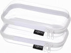 YQBRAO Clear Hard Shell Organizer Set, 2-Pack, White | Two small rigid PET organizers for cosmetics, travel accessories, cables, personal items and everyday organization by Unknown