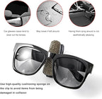2 PCS Glasses Holders for Car Sun Visor, Bling Crystal Rhinestones Car Sunglasses Holder with Ticket Card Clip, Eyeglasses Hanger Mount for Women Girls, Car Interior Accessories (Gray) - Image 5