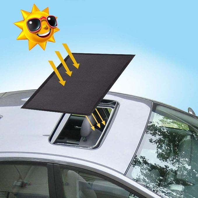 Magnetic Car Sunroof Sun Shade Breathable Mesh,Car roof Cover for Camping | UV Protection for Moonroof and Side Window, Quick Install, Sunroof Shade for SUV, Truck, Van, Car Camping Essentials by TECUUL