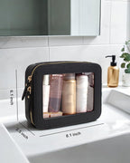 Clear American Mahjong Tile Bag, Makeup Bag Travel Cosmetic Organizer Case Waterproof Skincare Toiletry Bag with Zipper Portable Make Up Pouch Compact Car Organizer Bag for Essentials - Image 6