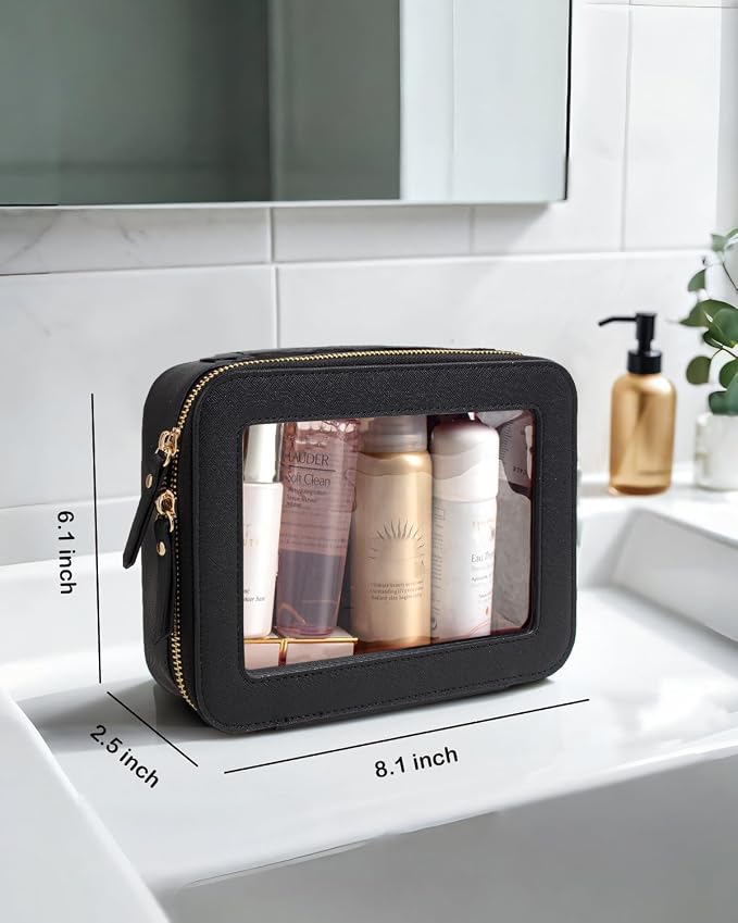 Clear American Mahjong Tile Bag, Makeup Bag Travel Cosmetic Organizer Case Waterproof Skincare Toiletry Bag with Zipper Portable Make Up Pouch Compact Car Organizer Bag for Essentials - Image 6