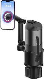 Magnetic Car Cup Holder with Phone Holder, 360° Rotating Cup Holder Expander Phone Holder, N52 Magnets Universal Car Mount with Adjustable Base for iPhone Samsung All Smartphones by HoneTeek