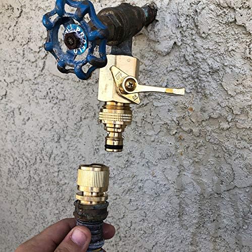 HQMPC Garden Hose Quick Connect Solid Brass Quick Connector 3/4 inch GHT (6 Sets) - Image 5