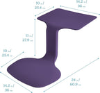 ECR4Kids The Surf Portable Lap Desk, Flexible Seating, Eggplant - Image 2
