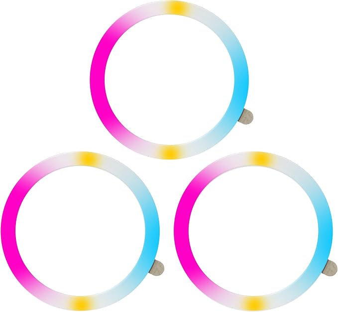 TENOC Universal Metal Ring Sticker, 3Pcs, Rainbow | Compatible with iPhone/Samsung/Android Cellphones, Magnetic Phone Charger/Mount/Holder Conversion by TENOC