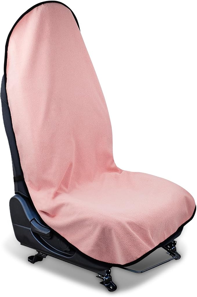 Waterproof Sweating Car Seat Cover for Post Gym Workout, Running, Swimming, Beach and Hiking, Universal Fit Non-Slip Bucket Seat Protector for Cars SUV Trucks, Machine Washable (Pink) by DECKALY