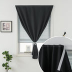 Adhesive Blackout Curtains- Self Stick Shades Window Blinds Curtains No Rod Needed Easy to Hang Curtains, Use for Bedroom, Living Room, Dining Room, Kitchen, Home Office, 47"W X 79"L, Black, 2 Panels - Image 6