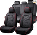 Fit for Toyota RAV4 Seat Covers 2001-2026,Premium Leather, 360° Full Protection, Thick Padding & Memory Foam, Waterproof & Stain-Resistant Car Seat Cover Full Set (5 Seat,Black&Red) by Unknown