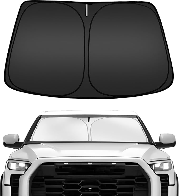 ARISMOTOR Windshield Sun Shade for Toyota Tundra 2022-2026 | Limited, SR5, Platinum, TRD Pro, Custom Fit, Foldable, Front Window Sunshade Sun Visor Protector, Block UV Rays, Keep Cool by ARISMOTOR