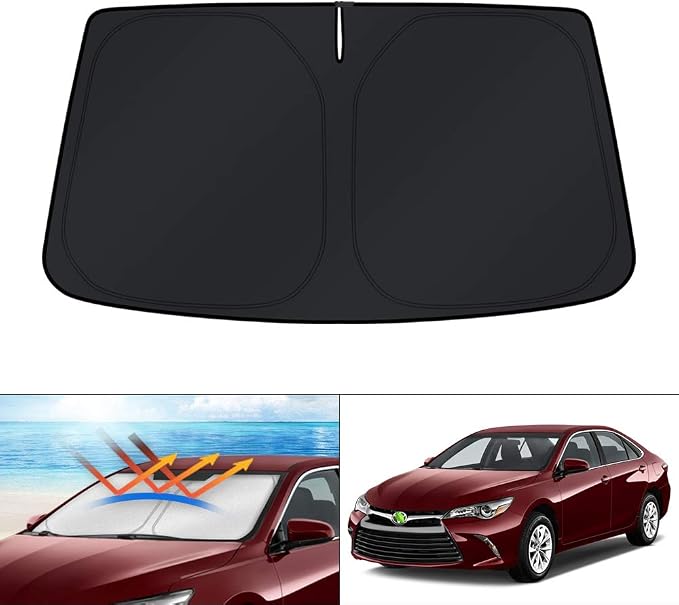 KUST Windshield Sun Shade Custom Fit for Toyota Camry 2012-2015 2016 2017 Accessories Sunshade Foldable Sun Visor Protector Block UV Rays by KUST