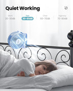 Gaiatop Portable Clip on Fan, Mini Personal Quiet Rechargeable Fan | Battery Operated, Small 3 Speed 360° Rotate, Cooling for Desk Table Home Office Stroller Camping Women Gifts Light Blue - Image 5