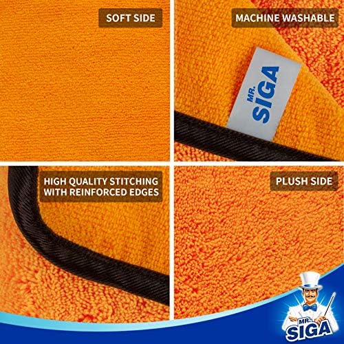 MR.SIGA Professional Microfiber Towels for Cars, Scratch Free, 12 Pack - Image 6