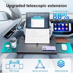 Portable Large Steering Wheel Tray Table for Car - Adjustable Laptop Holder Desk & Food Trays, Car Tray that Fits Over Steering Wheel Cover, Eating Food & Working, Driver Office Accessories - Image 3