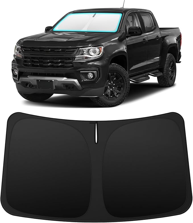 INSAUTO Custom Fit Windshield Sun Shade for Chevrolet Colorado 2015-2022 | Foldable Front Window Sunshade Car Accessories, UV & Heat Reflector, Keeps Interior Cool, Includes Storage Bag by INSAUTO