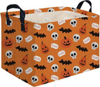 Halloween Ghost thriller basket,Empty Halloween basket,Horror and thriller decor,Trick or Treat Box for Boys and Girls,Horror decor(Bat pumpkin) by FXOCSHE