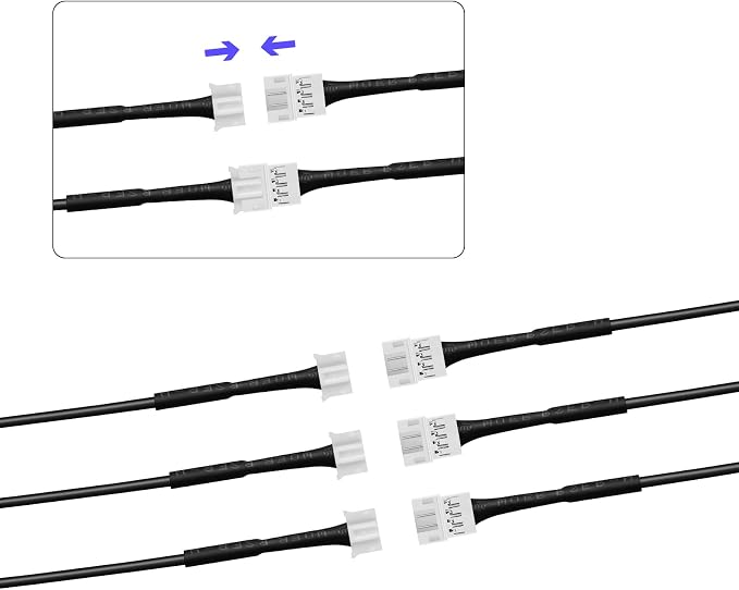 Acrylic Interior Car LED Strip Light Extension Wire 78.7inch, which fit for Dreamcolor&RGB Main Controller Connects and sub-Controller kit (not Including), Not fit dreamcolor 5 in 1(Single Controller) - Image 3