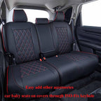EKR Car Seat Covers for Honda HRV 2023-2027,Leatherette Full Set | Custom Fit for Honda HRV EX-L 2023-2027 Glove-Like Fit,Airbag Compatible,Easy Clean,Faux Leather(Black with Red Piping) - Image 6