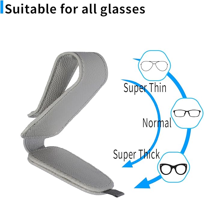 Yuoyar 2 Packs Magnetic Sunglass Holder for Car Visor (Grey) | Magnetic Interior Car Accessories - Image 5