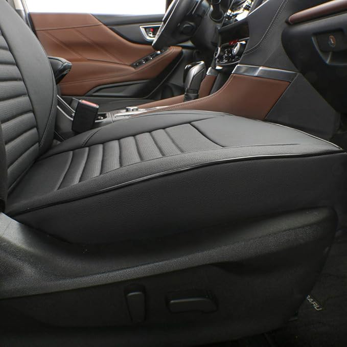 EKR Car Seat Covers for Subaru Crosstrek 2018-2023,Leatherette Full Set | Custom Fit for Subaru Crosstrek 2018-2023 (Rear W/ NO Armrest),Waterproof,Full Coverage,Faux Leather(Black) - Image 2