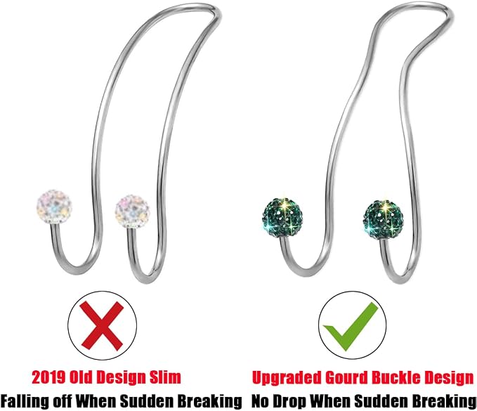 Bling Purse Hook for Car Headrest, Cute Car Seat Hooks (2Pack) | Upgraded,Durable Stainless,Car Purse Hanger,Purse holder,Rhinestones,Bag Hooks,Car Hooks for Purses and Bags Cute,Green - Image 5