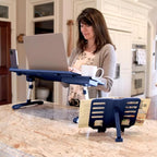Limitless TotalDesk Portable Workstation and Lap Desk with Adjustable Height & Tilt (Navy) - Image 2