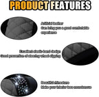 JOYCOURT 15 Inch Bling Soft Leather Car Steering Wheel Cover, Grey | Colorful Rhinestones Design, Auto Elastic Protector for Women Girls, Crystal Diamond Car Accessories for Most Cars, SUVs - Image 4