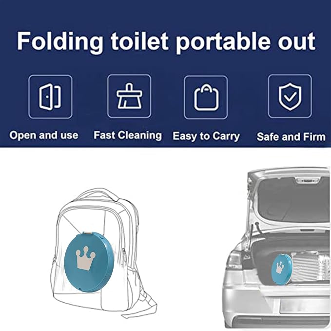 SunnySmile,Travel Potty,Car Potty for Toddler,Portable Toilet for Kids | Portable Toilet for Kids with 45 Liners,for Toddler Travel, Camping, Foldable, Indoor/Outdoor Use - Image 7