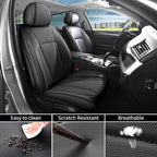 Front Seat Covers Custom Fit for Honda Ridgeline 2005-2026, Black | Luxury Faux Leather, Waterproof, Anti-Slip, Airbag Compatible, Breathable, Car Seat Protectors, 1 Row 2 Seats - Image 4