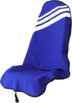 Sweat Towel Car Seat Cover Protector Front Seats for Gym Workout, Running, Swimming, Beach and Hiking, Waterproof Universal Seat Cover for Car, Trucks, Van & SUV (1, Blue White Stripe, Front) by Unknown