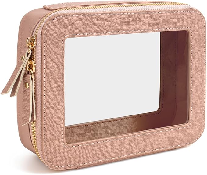 Clear American Mahjong Tile Bag, Makeup Bag Travel Cosmetic Organizer Case Waterproof Skincare Toiletry Bag with Zipper Portable Make Up Pouch Compact Car Organizer Bag for Essentials by FFpaw