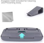 MOSISO Car Visor Sunglasses Case, ABS Eyeglasses Holder Protective Box | Universal Automotive Clip Eyewear Hard Shell Storage Organizer with Magnetic Closure and Double Card Clamp, Space Gray - Image 3