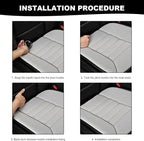 Car Seat Cushion, 1.2" Thick Comfort Memory Foam Auto Seat Pad with Non Slip Bottom, Breathable Driver Seats Pillow Pressure Relief Chair Cushion for Vehicle Office Home (Black) - Image 6
