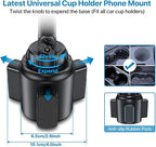 Miracase [Upgraded Version] Cup Phone Holder for Car, Universal Adjustable Long Neck Car Phone Mount Cradle Friendly Compatible with iPhone Samsung Google and All 4.0-7.0 inches Smartphones - Image 3