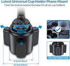 miracase Cup Phone Holder for Car, [Upgraded Version] Adjustable Long Neck Car Cup Holder Phone Mount Cradle Friendly Compatible with iPhone Samsung Google and All Smartphones, Green - Image 3