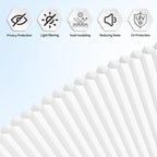Myshade Arch Window Shades Half Circle Light Filtering Cellular Shades Cordless No Drill Blinds for Windows Half Moon Honeycomb Fabric No Tools Shades Easy Install (2PCS White 72" W X 36" H) - Image 6