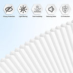 Myshade Arch Window Shades Half Circle Light Filtering Cellular Shades Cordless No Drill Blinds for Windows Half Moon Honeycomb Fabric No Tools Shades Easy Install (1PCS White 72" W X 36" H) - Image 6