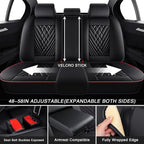 Fit for Toyota Avalon Seat Covers 2001-2026,Premium Leather, 360° Full Protection, Thick Padding & Memory Foam, Waterproof & Stain-Resistant Car Seat Cover Full Set (5 Seat,Black&Red) - Image 7