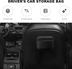 Car Seat Side Pocket Organizer, Mini Leather Auto Door Storage Bag Console Side Organizer, Multifunctional Seat Gap Pocket Storage Pouch for Phone Pen Key Sunglass (Black) - Image 3